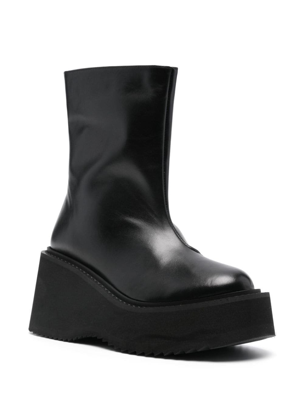 Shop Nicole Saldaã±a Beatriz 80mm Leather Ankle Boots In Black
