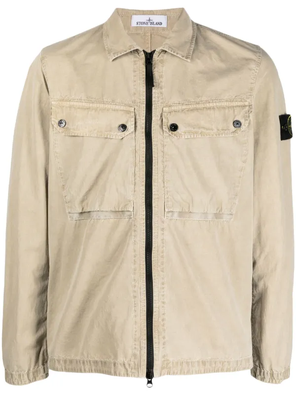 Beige stone store island overshirt