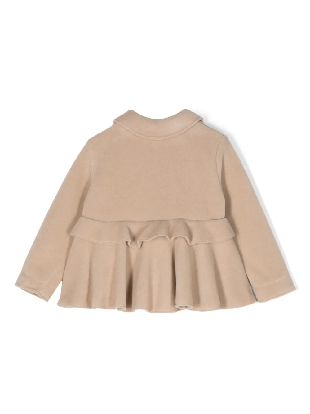 Il Gufo peplum buttoned fleece coat - Beige