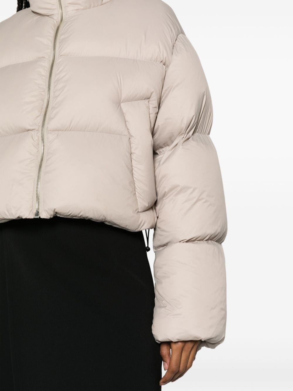 Shop There Was One Cropped Puffer Jacket In Nude