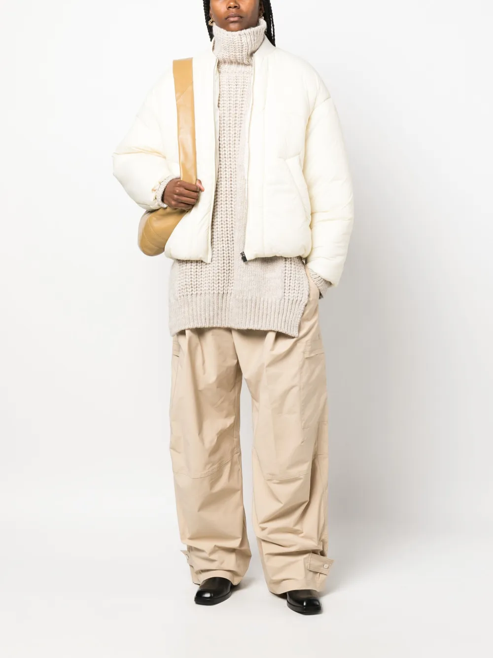 Shop There Was One Wide-leg Cargo Trousers In Neutrals