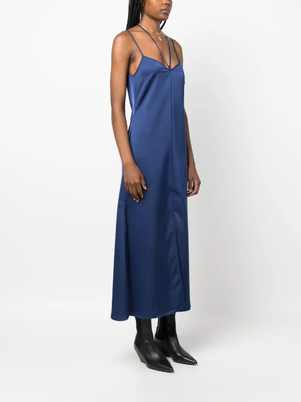Theory blue slip dress online