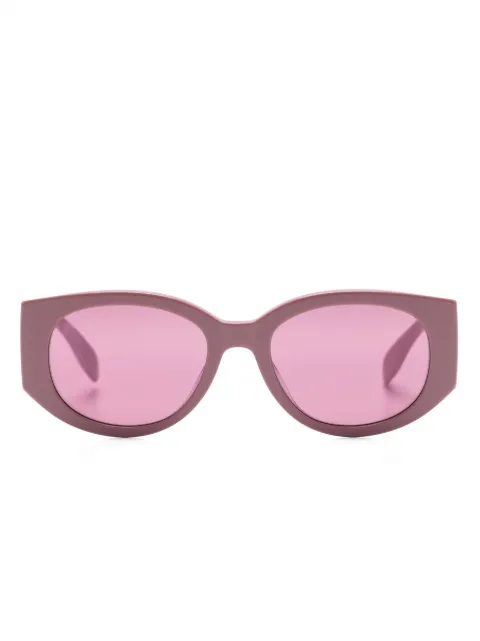 Alexander McQueen Graffiti oval-frame sunglasses