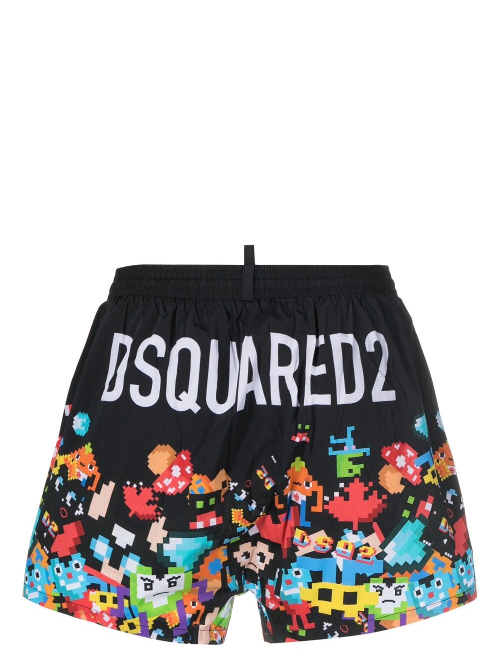 Dsquared2 graphic-print swim-shorts - Zwart
