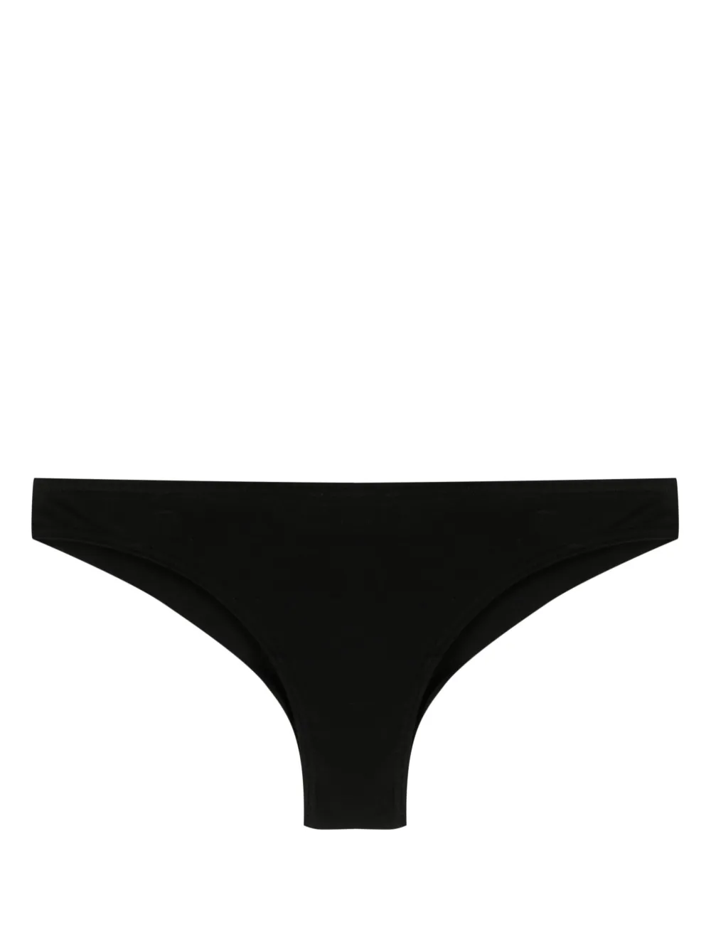 Icon-print cotton-stretch thong