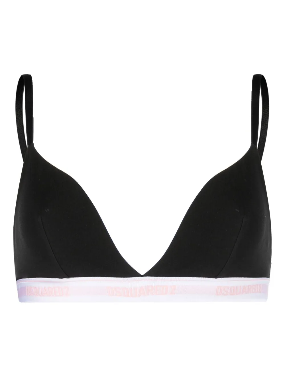 dsquared2 soutien-gorge technicolor à bande logo - noir