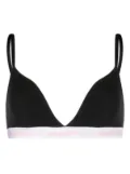 DSQUARED2 Technicolor logo-waistband triangle bra - Black