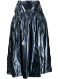Rejina Pyo Anika gathered lamé midi skirt - Metallic