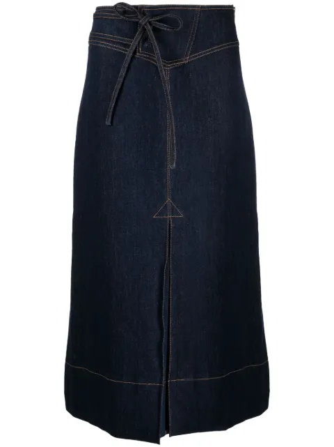 Rejina Pyo Boon organic-cotton denim midi skirt