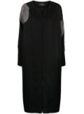 Y's zip-up wool dress - Black