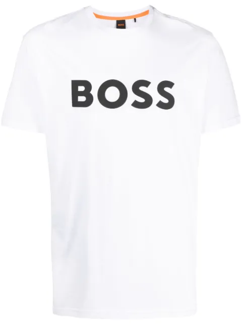 BOSS logo-print cotton T-shirt