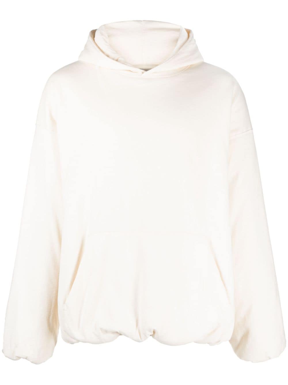 There Was One Padded Cotton-jersey Hoodie In Neutrals
