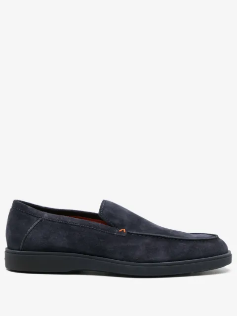 Santoni mocasines de gamuza con puntera redonda