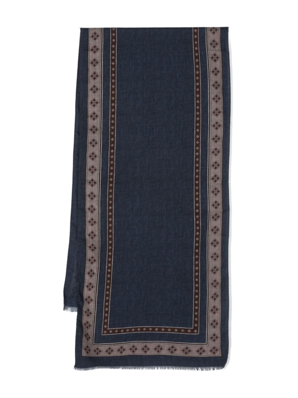 geometric-print wool scarf