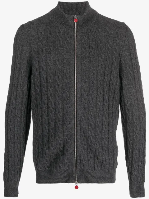 Kiton Kaschmirjacke mit Zopfmuster