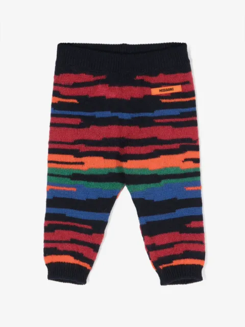 Missoni Kids graphic-print knitted trousers