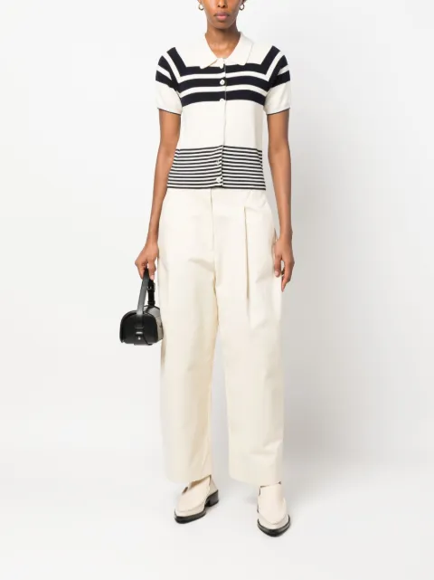 Studio Nicholson pantalones anchos con tiro alto