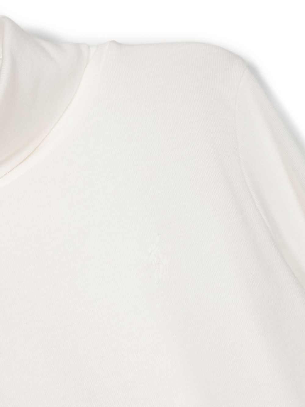 Shop Ralph Lauren High-neck Ribbed Knit Jumper In White