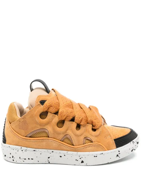 Lanvin Curb oversize-tongue panelled sneakers