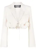 Jacquemus La Veste Croissant cropped jacket - Neutrals