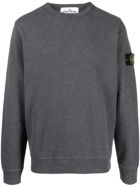 Stone Island Compass-patch cotton sweatshirt