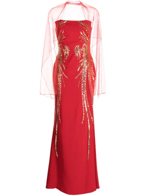 Saiid Kobeisy sequin-embellished strapless dress 