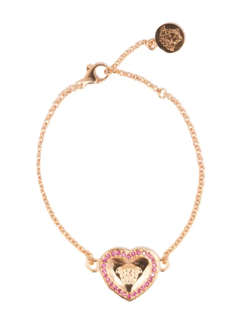 Versace Kids heart-pendant logo-pendant bracelet