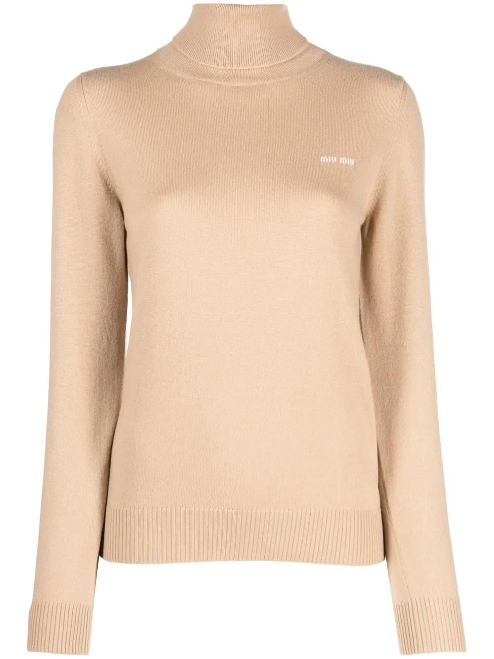 Miu Miu Intarsien-Pullover aus Kaschmir | Nude | Image 1