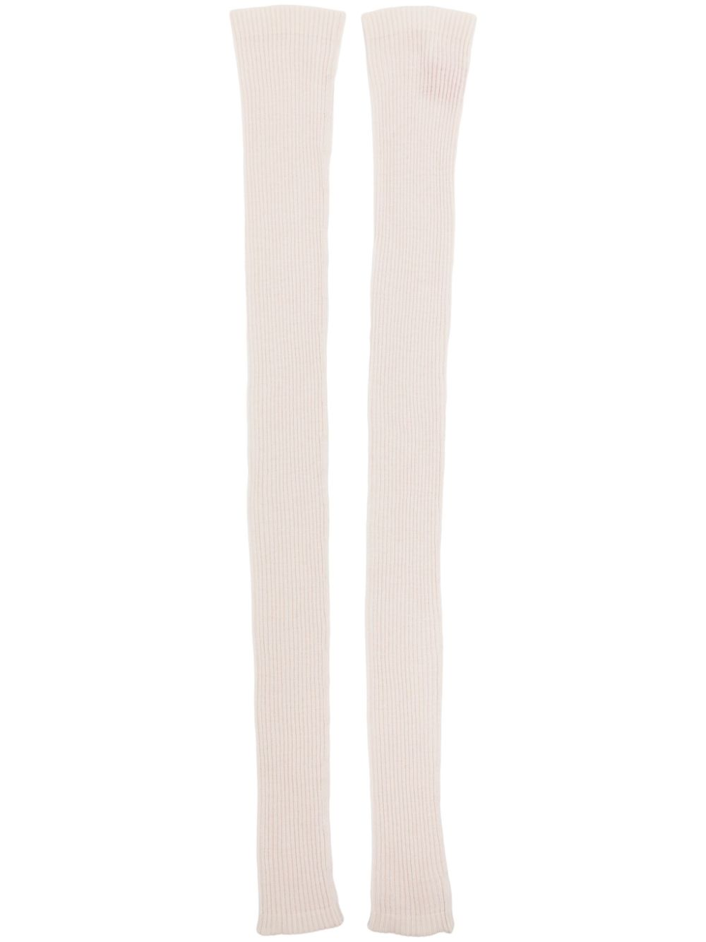 Cashmere In Love Lottie ribbed-knit leg warmers - White