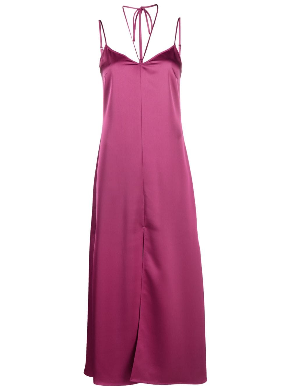 Image 1 of There Was One halterneck satin midi dress