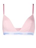 DSQUARED2 Technicolor logo-waistband triangle bra - Pink