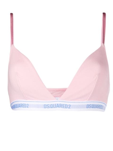 Dsquared2 Technicolor logo-waistband triangle bra
