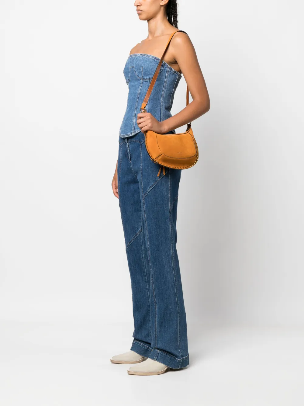 ISABEL MARANT Oskan Moon Suede Shoulder Bag - Farfetch