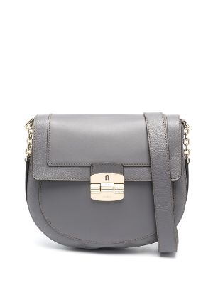 Grey cheap leather crossbody