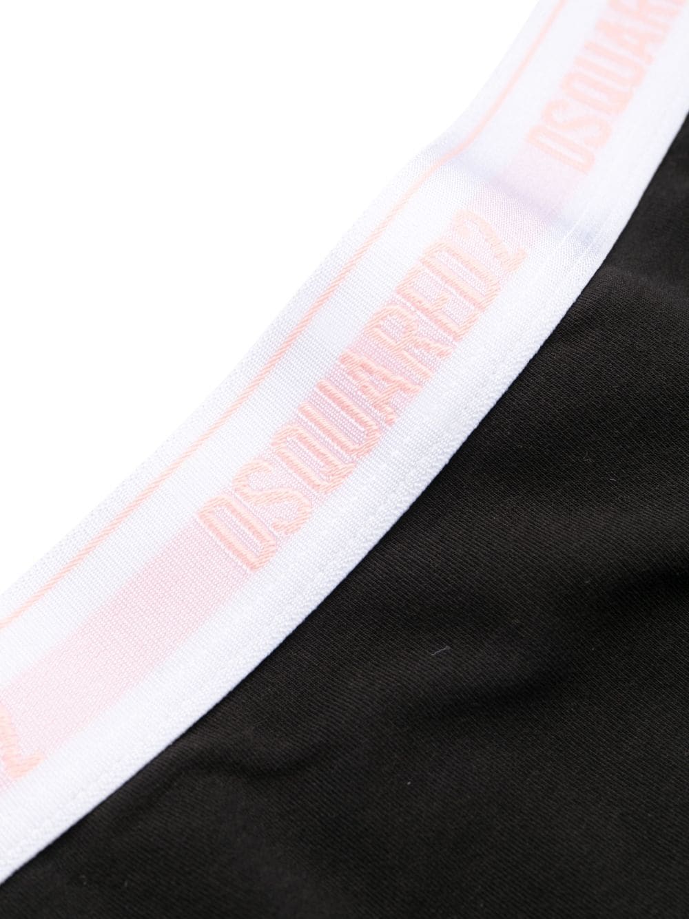 Shop Dsquared2 Technicolor Logo-waistband Briefs In Black