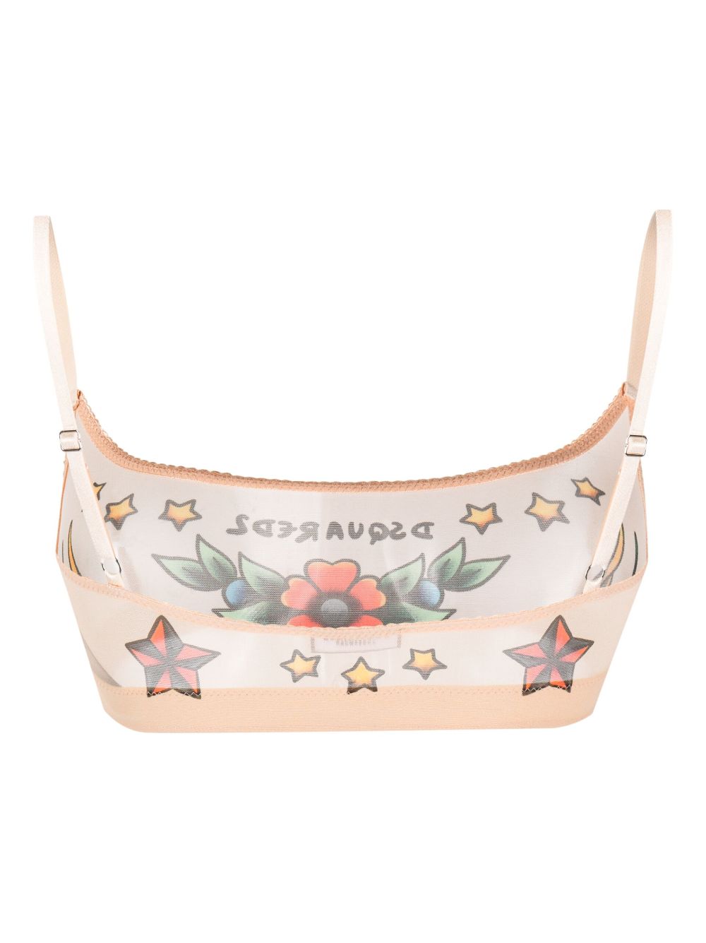 Dsquared2 Honey Tattoo sports bra - Beige