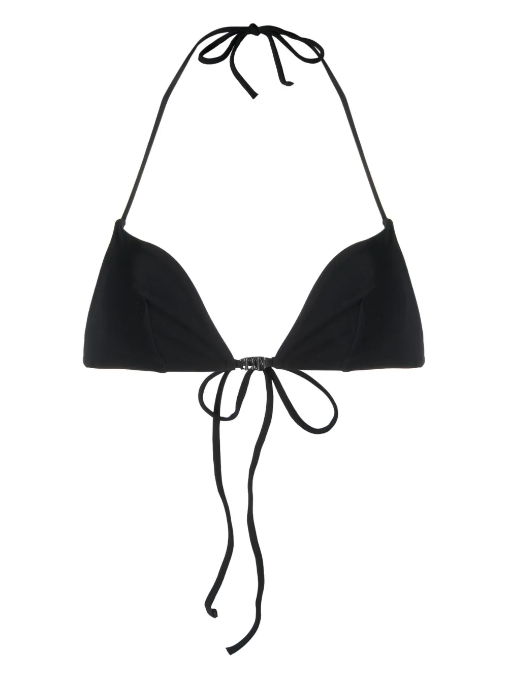 Shop Dsquared2 Be Icon Triangle Bikini Top In Black