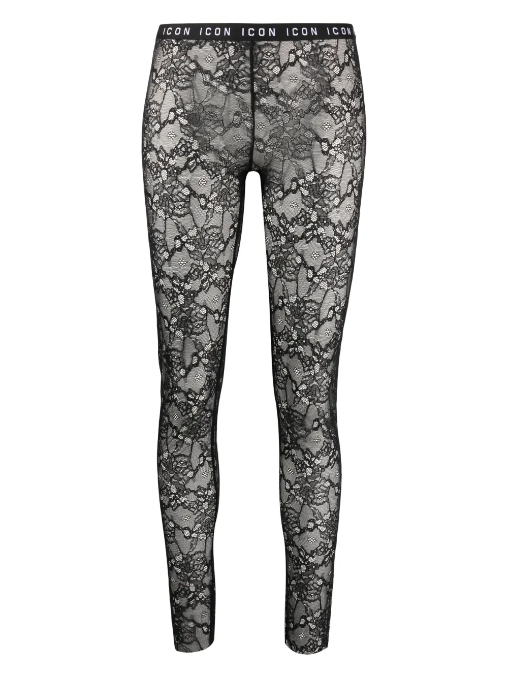 Dsquared2 Icon Logo Lace Leggings In Black