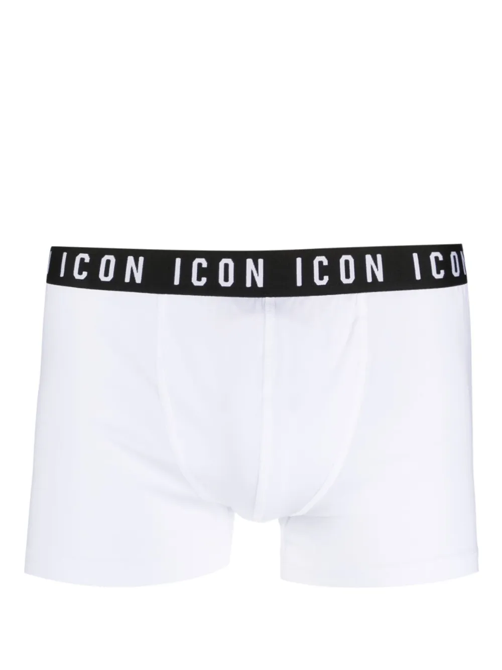 dsquared2 boxers en coton stretch à bande logo - blanc