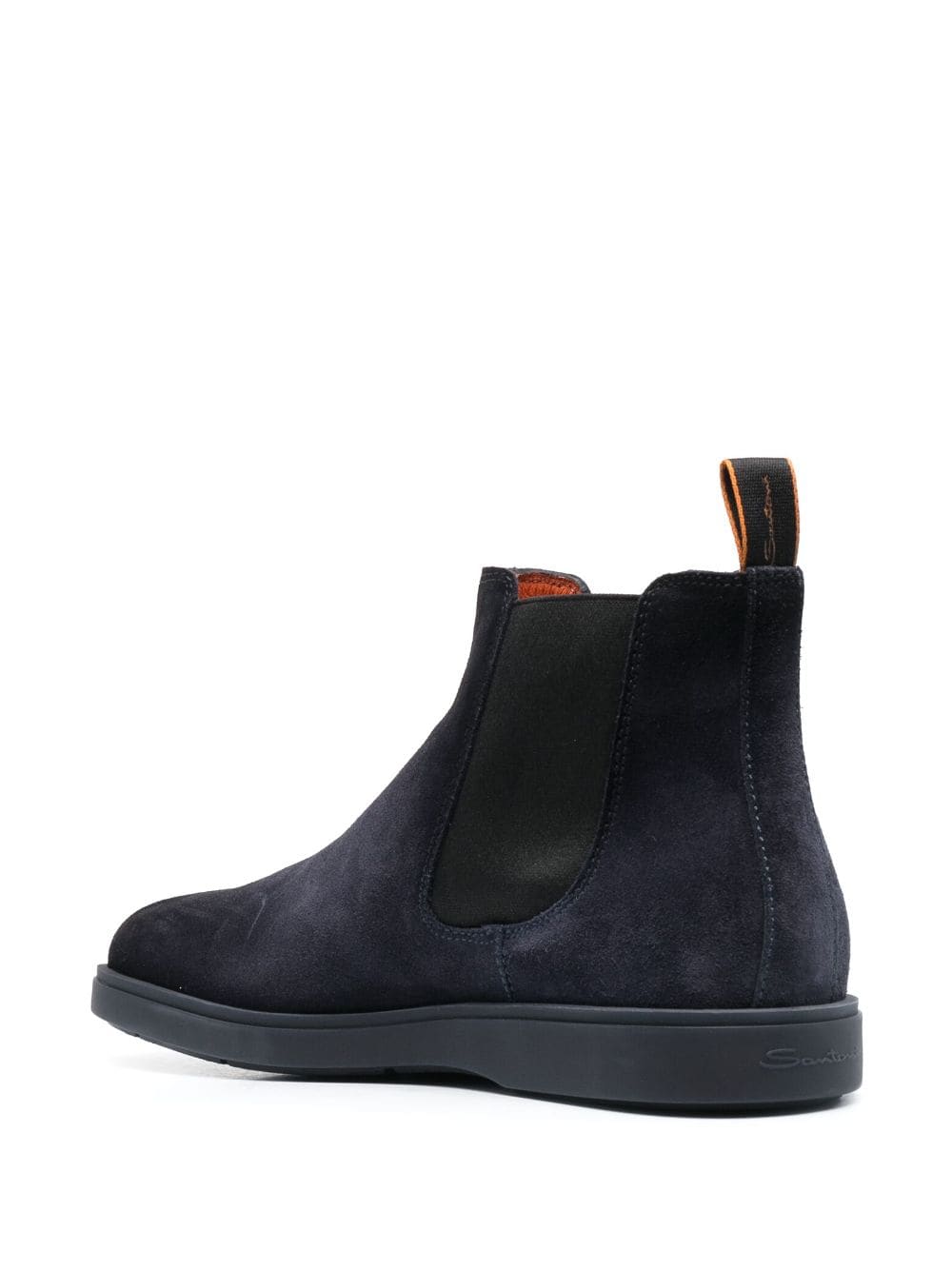 Shop Santoni Suede Chelsea Boots In Blue