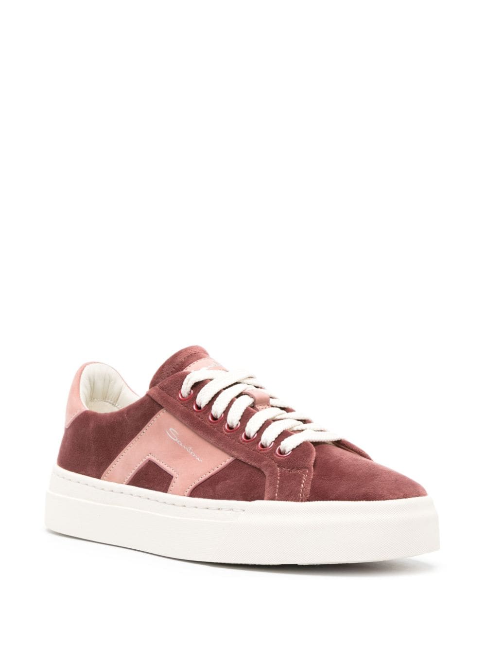 Santoni logo-print Suede Sneakers - Farfetch