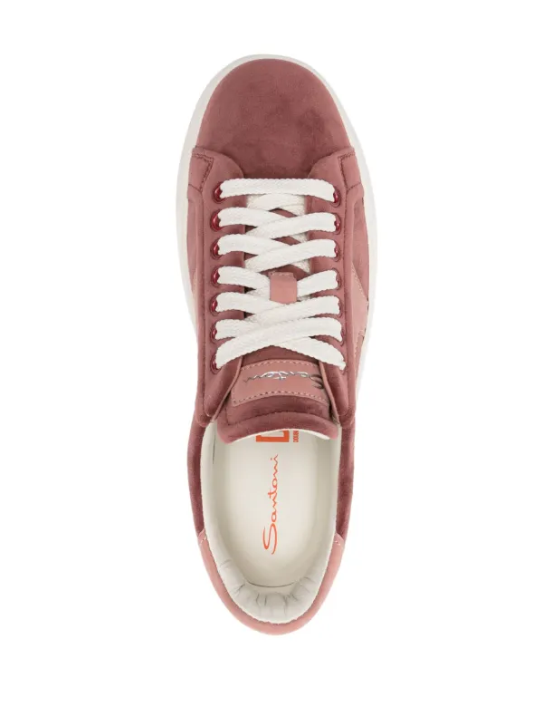 【SANTONI】レディース ピンク スエード スニーカー Santoni スエードスニーカー | ピンク | FARFETCH JP