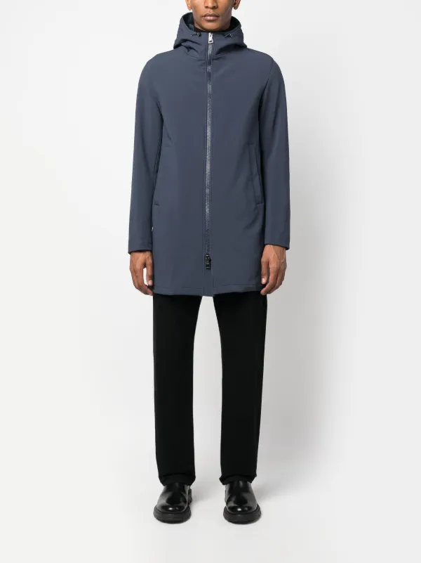 Herno ドローストリング パーカーコート | ブルー | FARFETCH JP Herno ドローストリング パーカーコート | ブルー | FARFETCH JP