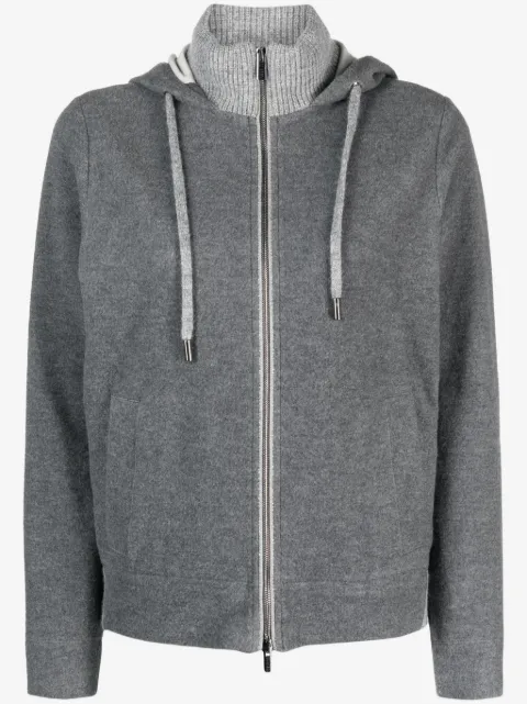 Peserico mélange-effect hooded jacket