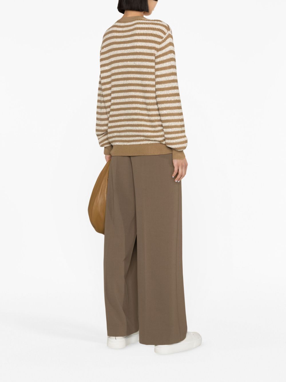 How to shop online Brunello Cucinelli striped knitted jumper Women