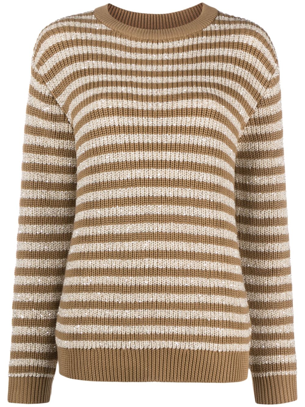 How to shop online Brunello Cucinelli striped knitted jumper Women