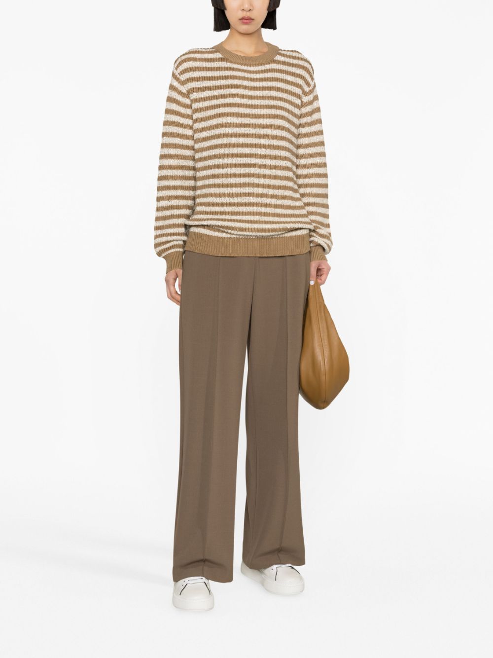 How to shop online Brunello Cucinelli striped knitted jumper Women