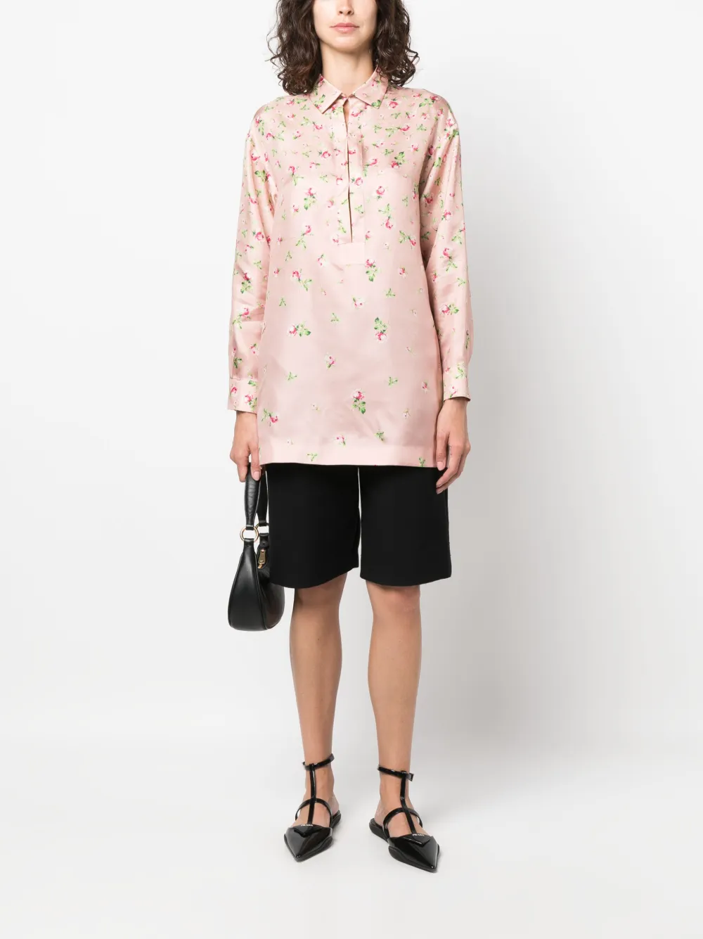 RED Valentino Rose zijden broek - Roze