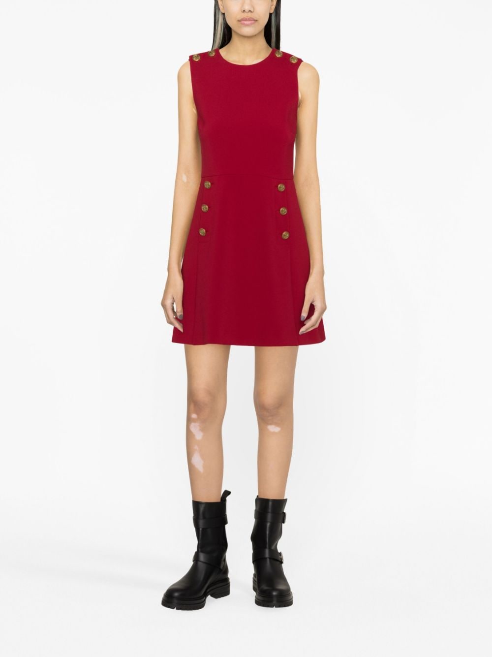 RED Valentino Mini-jurk met knoopdetail - Rood