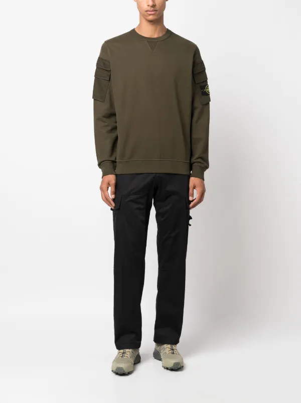 Stone Island Compass patch crew neck Sweatshirt Farfetch